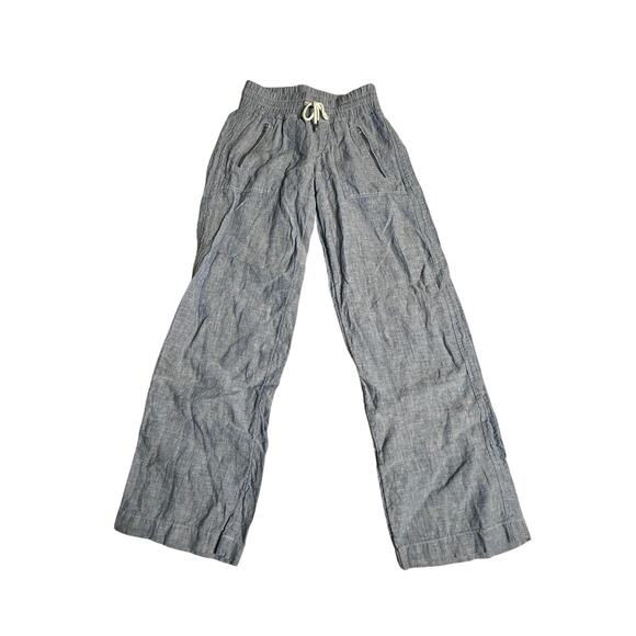 Athleta Pants Women's 2 Light Blue 100% Linen - Picture 1 of 6
